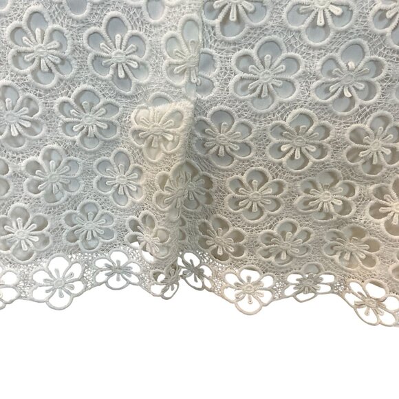 Black by Saks Fifth Avenue Sleeveless Floral Cut Out Lace Sheath Dress 4 - Picture 4 of 9